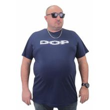 Moc Grande 23176 Büyük Beden Basic Marin Erkek T-shirt