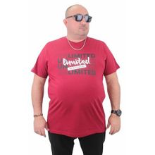 Moc Grande 23177 Büyük Beden Basic Bordo Erkek T-shirt