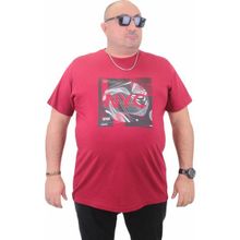 Moc Grande 23182 Büyük Beden Basic Bordo Erkek T-shirt