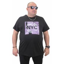 Moc Grande 23182 Büyük Beden Basic Siyah Erkek T-shirt