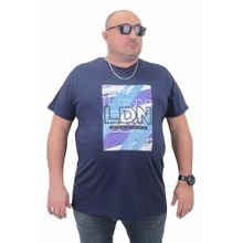 Moc Grande 23183 Büyük Beden Basic Marin Erkek T-shirt