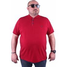 Moc Grande 23403 Klasik Büyük Beden Bordo Erkek T-shirt