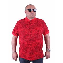 Moc Grande 23410 Büyük Beden Basic Kırmızı Erkek T-shirt