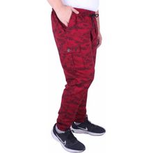 Moc Grande 23502 Honeycomb Camouflage Bordo Erkek Eşofman Altı