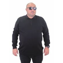 Moc Grande 23700 Siyah Polo Yaka Düğmeli Triko Erkek Kazak