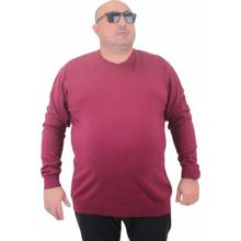 Moc Grande 23750 Bordo Basic Sıfır Yaka Triko Erkek Kazak