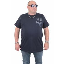 Moc Grande 24130 Büyük Beden Basic Lacivert Erkek T-shirt