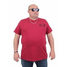 Moc Grande 24132 Büyük Beden Basic Bordo Erkek T-shirt