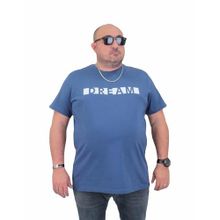 Moc Grande 24140 Büyük Beden Basic İndigo Erkek T-shirt