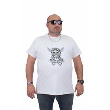 Moc Grande 24141 Büyük Beden Basic Beyaz Erkek T-shirt