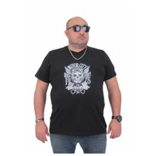 Moc Grande 24141 Büyük Beden Basic Siyah Erkek T-shirt
