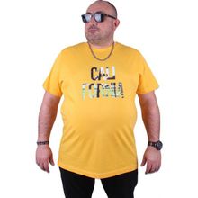 Moc Grande Kalifornia 23120 Büyük Beden Sarı Erkek T-shirt