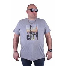 Moc Grande New York City 23125 Büyük Beden Gri Erkek T-shirt