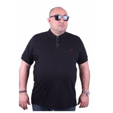 Moc Grande Polo 11500 Büyük Beden Siyah Erkek T-shirt