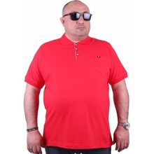 Moc Grande Polo 11501 Büyük Beden Kırmızı Erkek T-shirt
