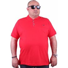 Moc Grande Polo 11501 Büyük Beden Kırmızı Erkek T-shirt