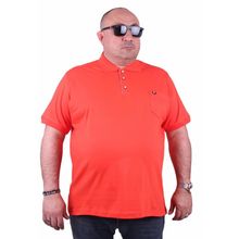 Moc Grande Polo 11501 Büyük Beden Nar Çiçeği Erkek T-shirt