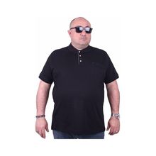 Moc Grande Polo 11501 Büyük Beden Siyah Erkek T-shirt