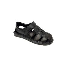 Moda Ayakkabı 0453 Siyah Deri Erkek Sandalet