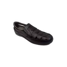 Moda Ayakkabı 0454 Siyah Deri Erkek Sandalet