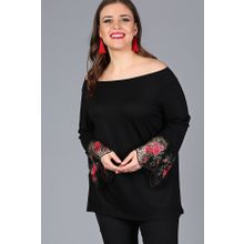 Moda Cazibe M9258 Siyah Kadın Bluz