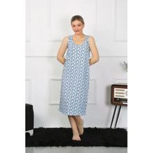 Moda Çizgi 12005 Kalın Askılı Penye Uzun Kadın Gecelik