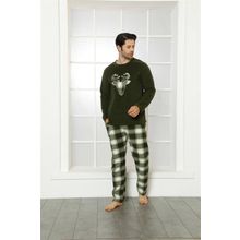 Moda Çizgi 6799 Yeşil Welsoft Polar Erkek Pijama Takımı