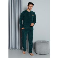 Moda Çizgi 6826 Yeşil Welsoft Polar Erkek Pijama Takımı