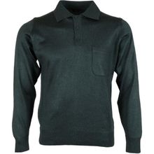 Modarar RAR00651 Yeşil Polo Yaka Yünlü Klasik Normal Kesim Erkek Kazak