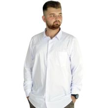 Mode XL 20350 Beyaz Klasik Cepli Likralı Erkek Gömlek