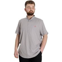 Mode XL 20387 Açık Gri Hakim Yaka Erkek T-Shirt