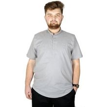 Mode XL 20387 Gri Hakim Yaka Erkek T-Shirt