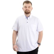 Mode XL 20552 Beyaz Cepli Klasik Pike Polo Yaka Erkek T-shirt