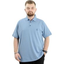 Mode XL 20553 Mavi Nakışlı Klasik Pike Polo Yaka Erkek T-Shirt