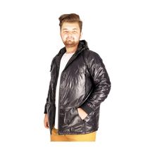 Mode XL 21071 Siyah Kapüşonlu Erkek Mont