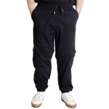 Mode XL 21911 Valencia Siyah Keten Kargo Erkek Jogger Pantolon