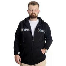 Mode XL 22531 Siyah Kapüşonlu Erkek Sweatshirt