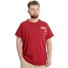 Mode XL 23203 Print Bordo Erkek T-Shirt
