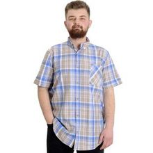Mode XL 23301 Kum Ekose Kısa Kollu Erkek Gömlek