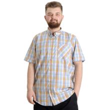 Mode XL 23301 Yeşil Ekose Kısa Kollu Erkek Gömlek