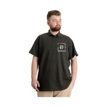 Mode XL 23332 Nyc Haki Parçalı Erkek Polo T-Shirt