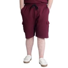 Mode XL 23500 Waffle Bordo Kargo Cep Erkek Şort