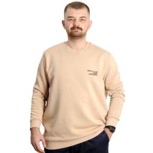Mode XL 23525 Bej Bisiklet Yaka Erkek Sweatshirt