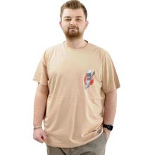 Mode XL U24069 Leaf Bej Erkek T-shirt