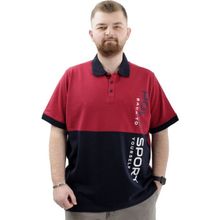 Mode XL U24323 Polo Sport Bordo Erkek T-shirt