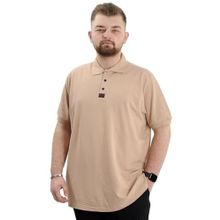 Mode XL U24328 Bej Klasik Polo Yaka Erkek T-shirt