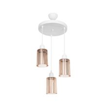 Modelight Aksel 3'lü Bal Optik Camlı Avize