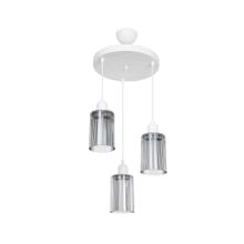 Modelight Aksel 3'lü Füme Optik Camlı Avize