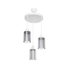 Modelight Aksel 3'lü Füme Optik Camlı Avize