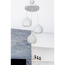 Modelight Ball 3'lü Çember Kırıık Beyaz Avize